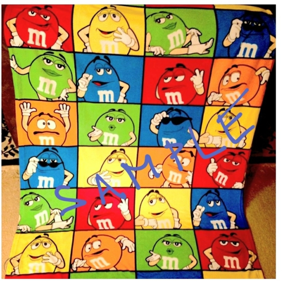 M&M Character throw blanket 48X65 - Picture 2 of 3